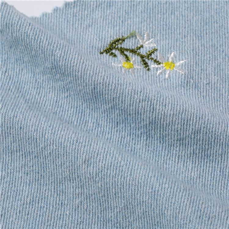 Embroidered Cotton Denim Fabric