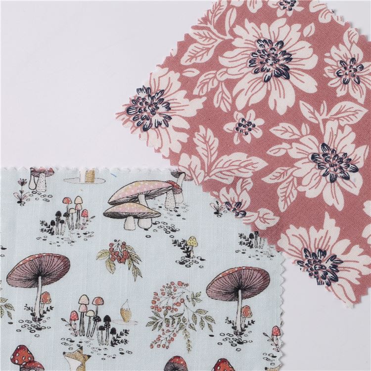 Printed Cotton Blend Fabric
